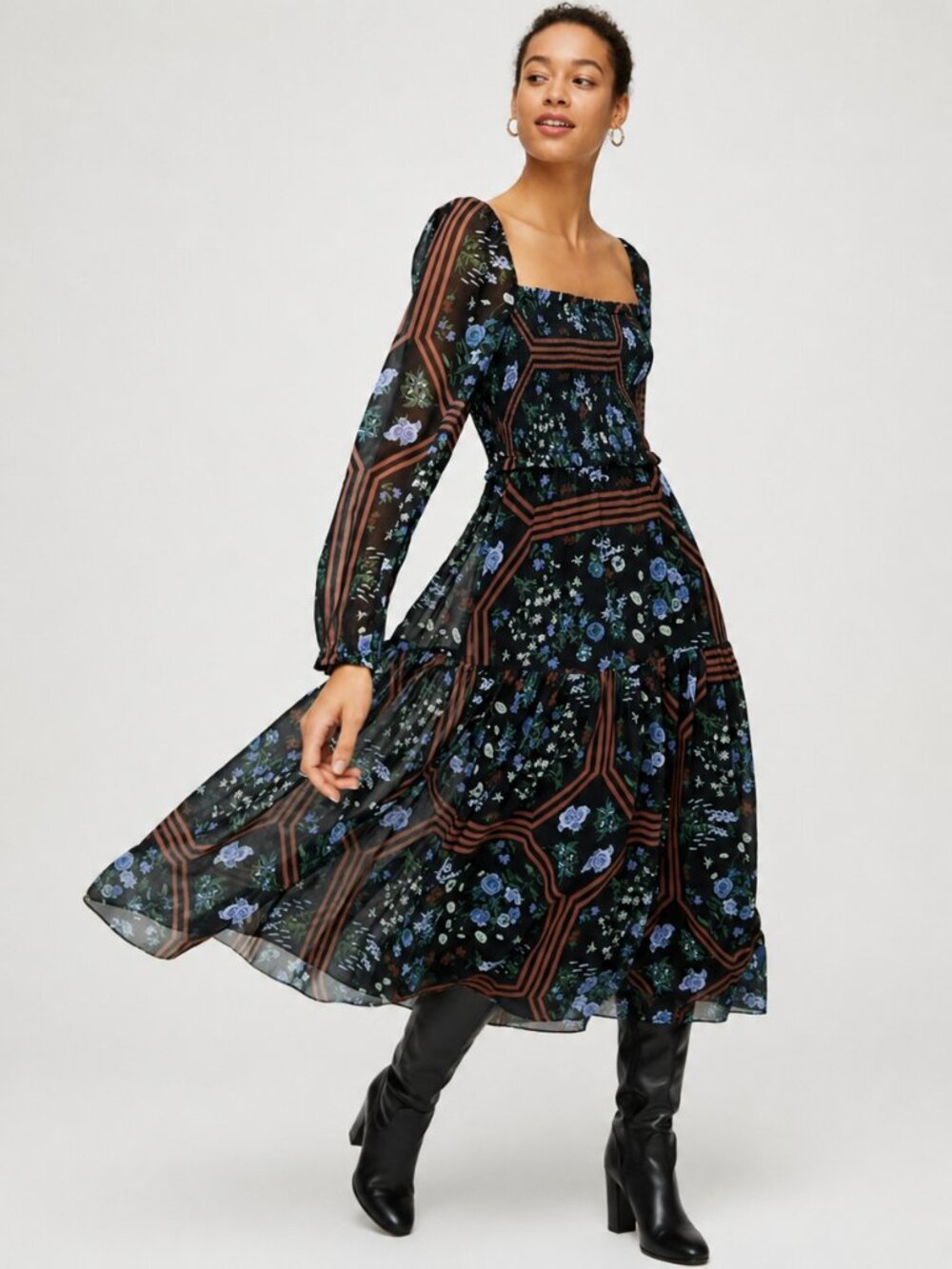 Aritzia WILFRED Laken Midi Dress NWT
